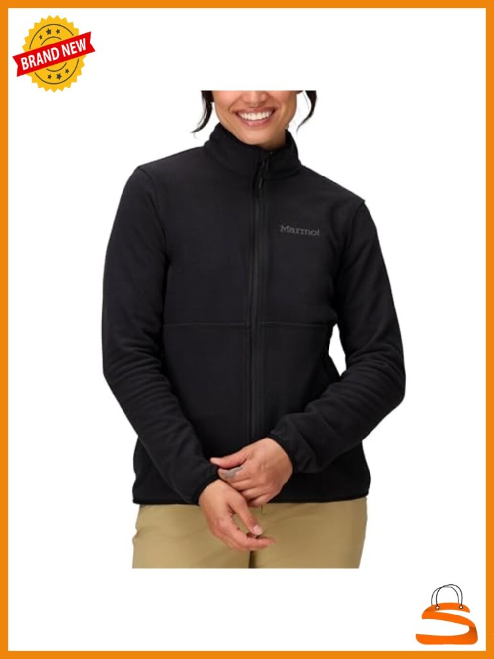 Women's Full Zip Fleece Jacket Lightweight Mid-Layer Outdoor Active